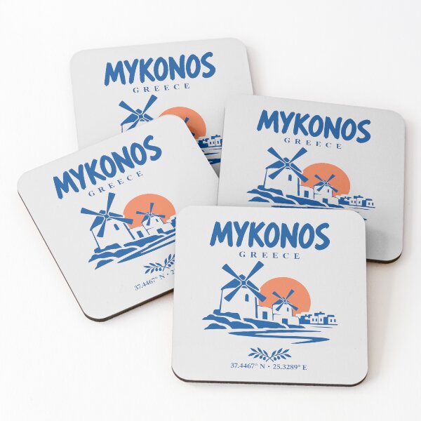Item preview, Mykonos Greece Kato Mili Windmills Travel Art designed and sold by MavtM.