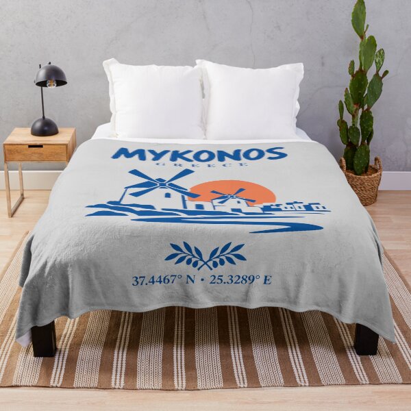 Item preview, Mykonos Greece Kato Mili Windmills Travel Art designed and sold by MavtM.