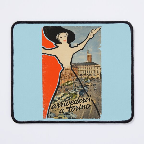 Item preview, Goodbye from Turin - Vintage Travel Poster 1953 designed and sold by Torinostalgia.