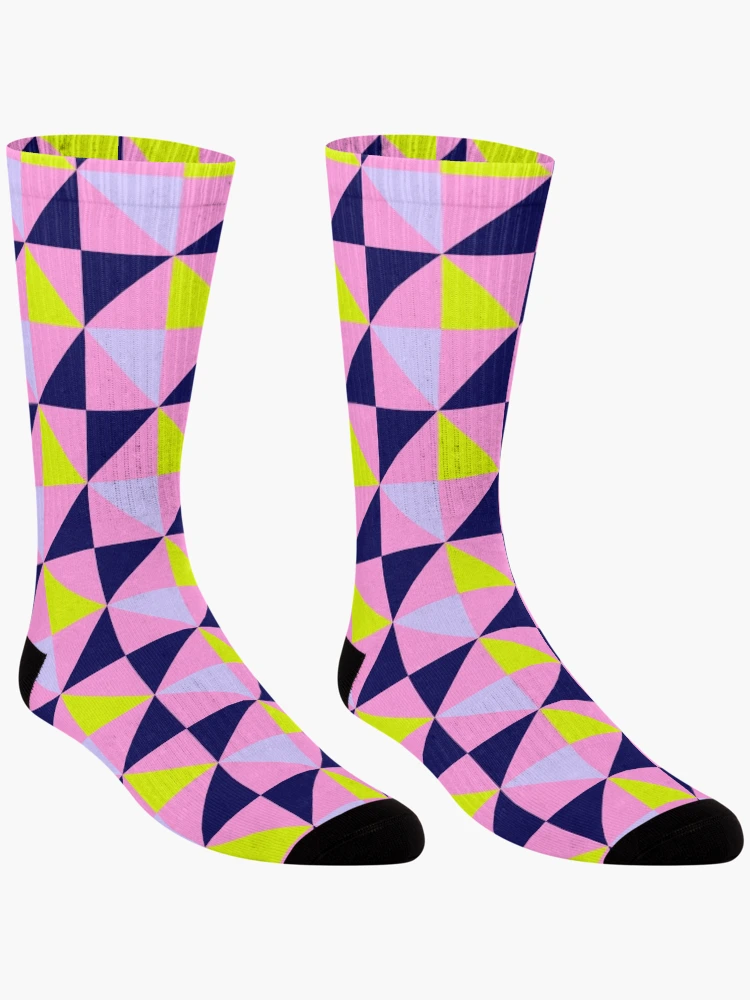 Thumbnail 3 of 5, Socks, Pastel Triangle Patchwork Quilt designed and sold by RACDesignStudio.