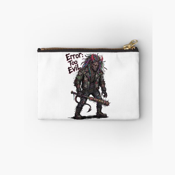 Item preview, Error Too Evil - Cyberpunk Demon Punk with Neon Dreads & Spiked Bat Art designed and sold by StickVerse by Owais.