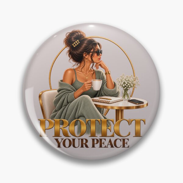 Item preview, Protect your peace - Chic Coziness & Self Care Girl designed and sold by ElleMind.