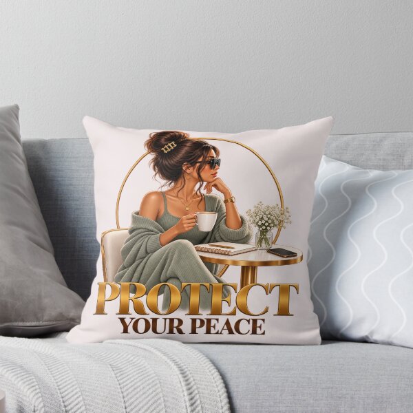 Item preview, Protect your peace - Chic Coziness & Self Care Girl designed and sold by ElleMind.