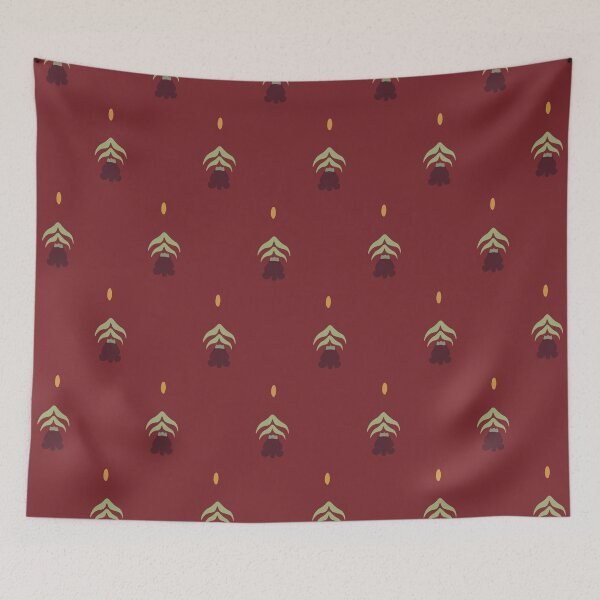 Item preview, Thai Crown Flower Mini Toss – Oxblood Heritage Floral Pattern designed and sold by NATHA PALETTE.