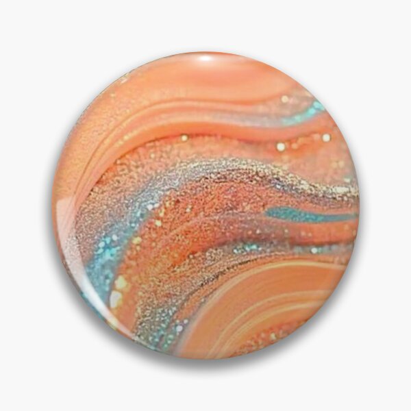 Item preview, Pastel Peach and Turquoise Sparkle Waves — Glam Glitter Wave Texture Art designed and sold by LYAN-STORE.