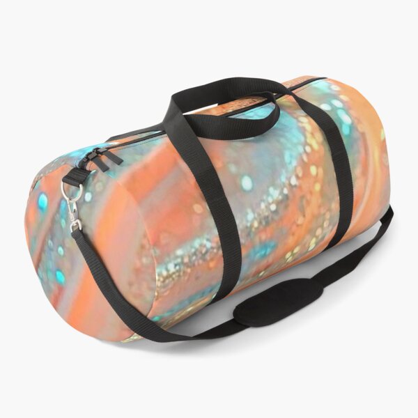 Item preview, Pastel Peach and Turquoise Sparkle Waves — Glam Glitter Wave Texture Art designed and sold by LYAN-STORE.