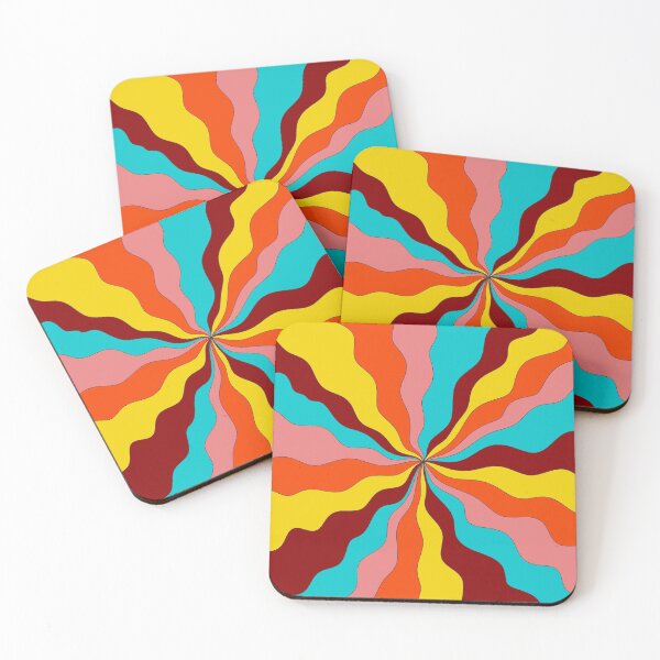 Item preview, Colorful Abstract Radial Waves Pattern designed and sold by IriArt-Designs.