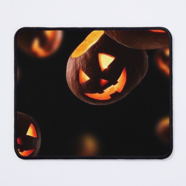 Item preview, Glowing Jack O Lanterns Falling in Darkness — Spooky Floating Halloween Pumpkins designed and sold by LYAN-STORE.