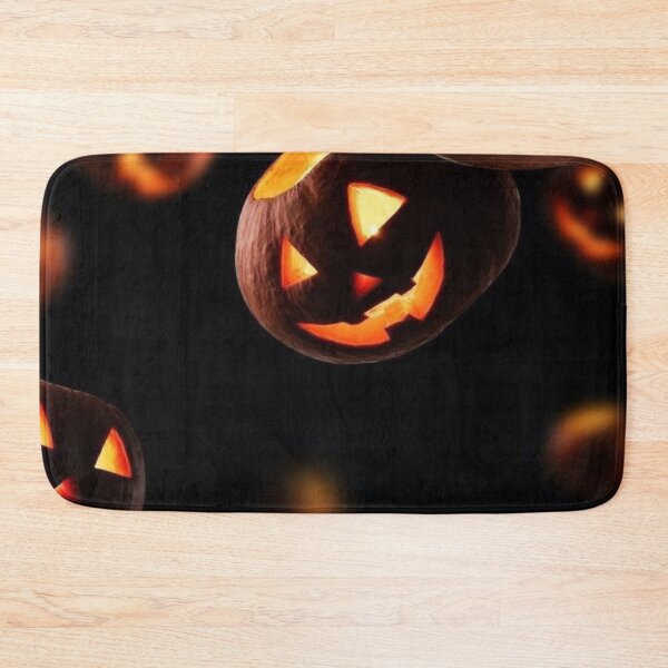 Item preview, Glowing Jack O Lanterns Falling in Darkness — Spooky Floating Halloween Pumpkins designed and sold by LYAN-STORE.