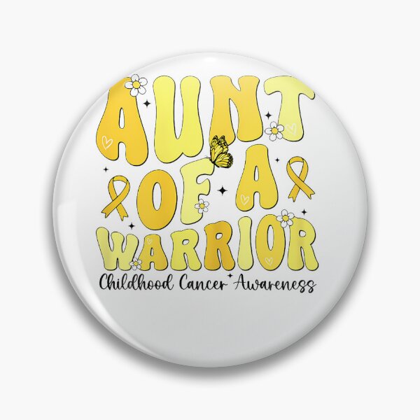 Item preview, Aunt Of A Warrior Childhood Cancer Awareness Gold Ribbon designed and sold by Trippy-Toad.
