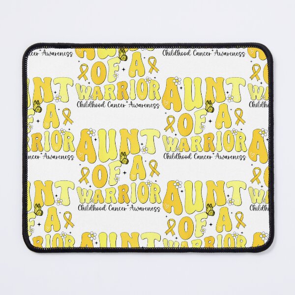 Item preview, Aunt Of A Warrior Childhood Cancer Awareness Gold Ribbon designed and sold by Trippy-Toad.
