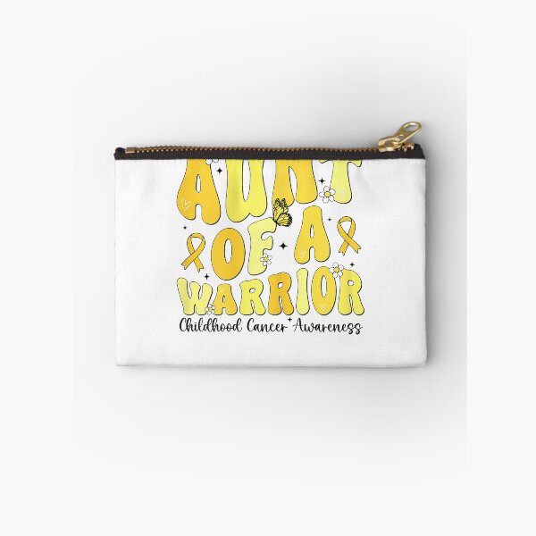 Item preview, Aunt Of A Warrior Childhood Cancer Awareness Gold Ribbon designed and sold by Trippy-Toad.