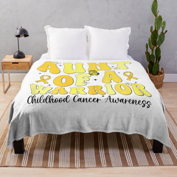 Item preview, Aunt Of A Warrior Childhood Cancer Awareness Gold Ribbon designed and sold by Trippy-Toad.