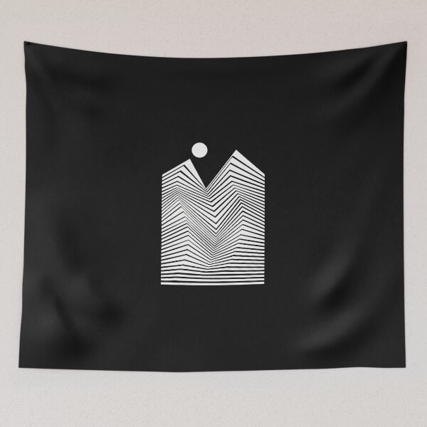 Item preview, Abstract Geometric Mountain Line Art designed and sold by YarningsandYear.