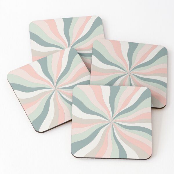 Item preview, Pastel Abstract Radial Waves Pattern designed and sold by IriArt-Designs.