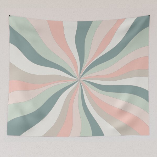 Item preview, Pastel Abstract Radial Waves Pattern designed and sold by IriArt-Designs.