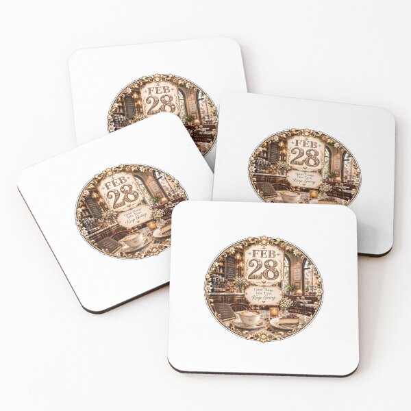 Item preview, February 28 Cozy Café Birthday Design designed and sold by LunaMoments.