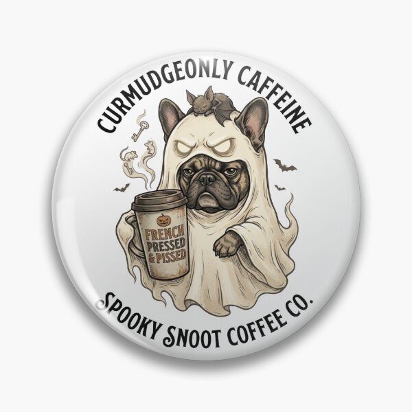 Item preview, Grumpy Ghost French Bulldog - Funny Halloween Coffee Dog designed and sold by designwiss.