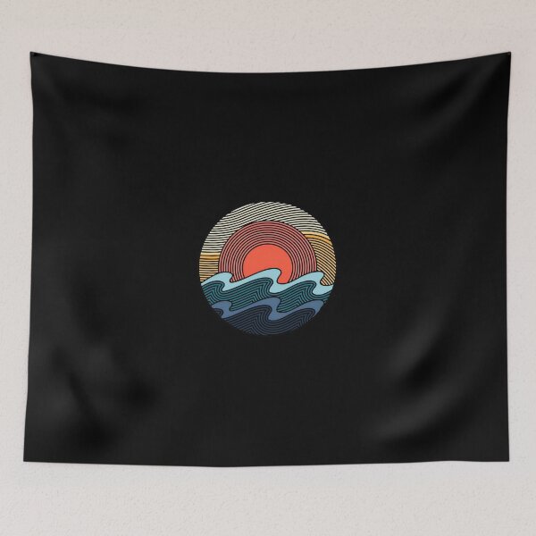 Item preview, Retro Sunset Waves Circle Design designed and sold by hottlekxsvayq.