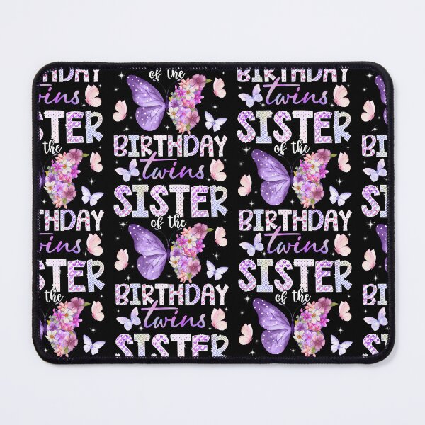 Item preview, Sister Of The Birthday Twins Cute Butterfly Birthday Girl designed and sold by Trippy-Toad.