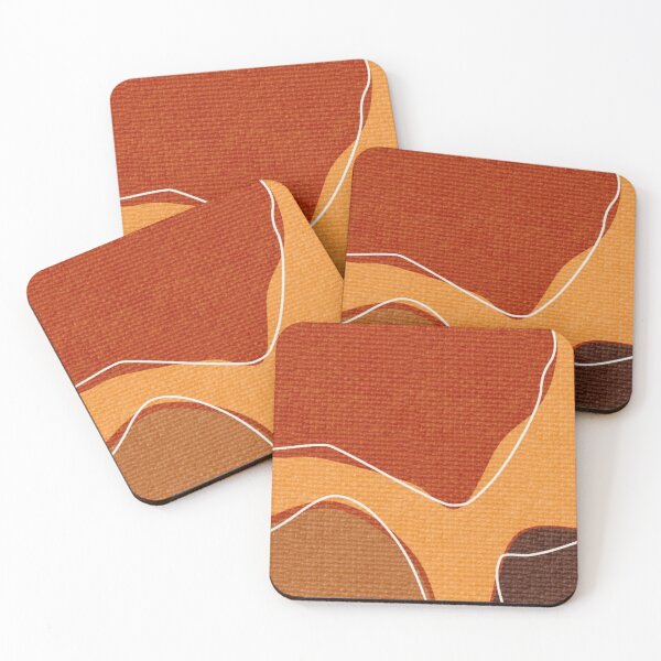 Item preview, Terracotta Abstract Organic Shapes Pattern — Warm Earth Tone Canvas Texture Art designed and sold by LYAN-STORE.