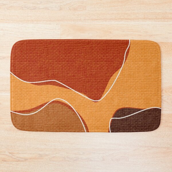 Item preview, Terracotta Abstract Organic Shapes Pattern — Warm Earth Tone Canvas Texture Art designed and sold by LYAN-STORE.