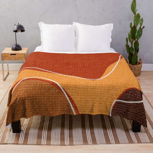 Item preview, Terracotta Abstract Organic Shapes Pattern — Warm Earth Tone Canvas Texture Art designed and sold by LYAN-STORE.