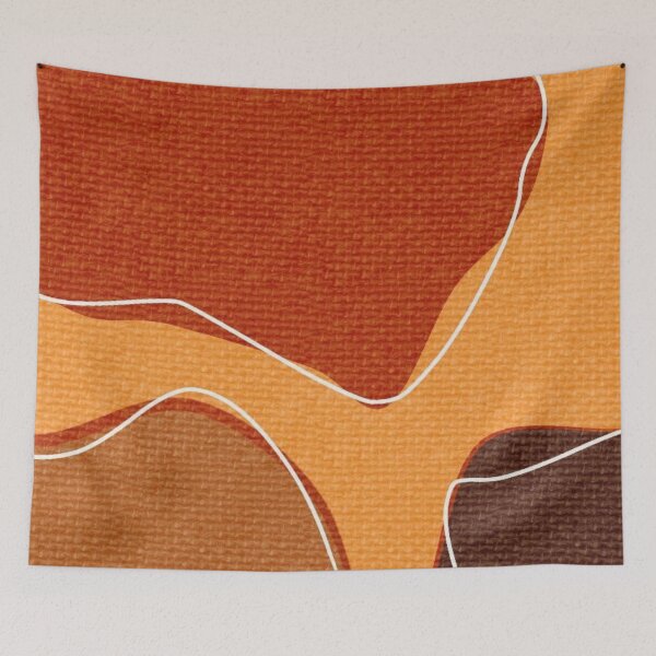 Item preview, Terracotta Abstract Organic Shapes Pattern — Warm Earth Tone Canvas Texture Art designed and sold by LYAN-STORE.