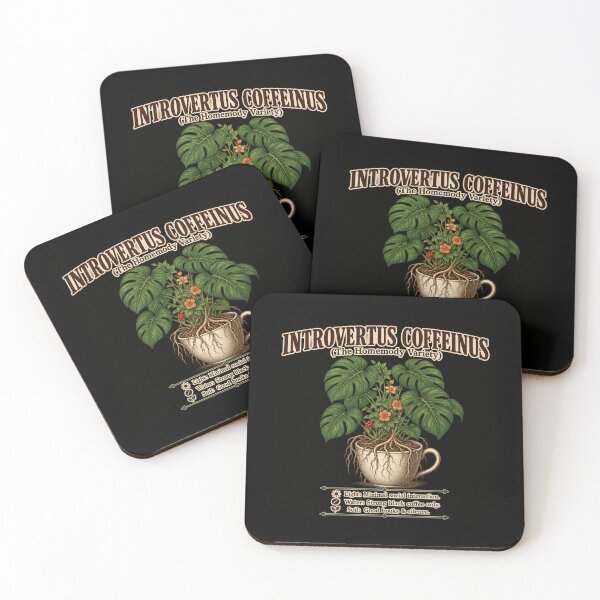 Item preview, Introvertus Coffeinus | Vintage Botanical Plant Coffee Label | Funny Introvert Gardening T-Shirt designed and sold by Final Chance Designs⭐️⭐️⭐️⭐️⭐️.