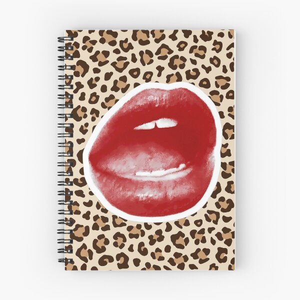 Item preview, Red Lips Leopard Print Pattern designed and sold by jianina-alondra.