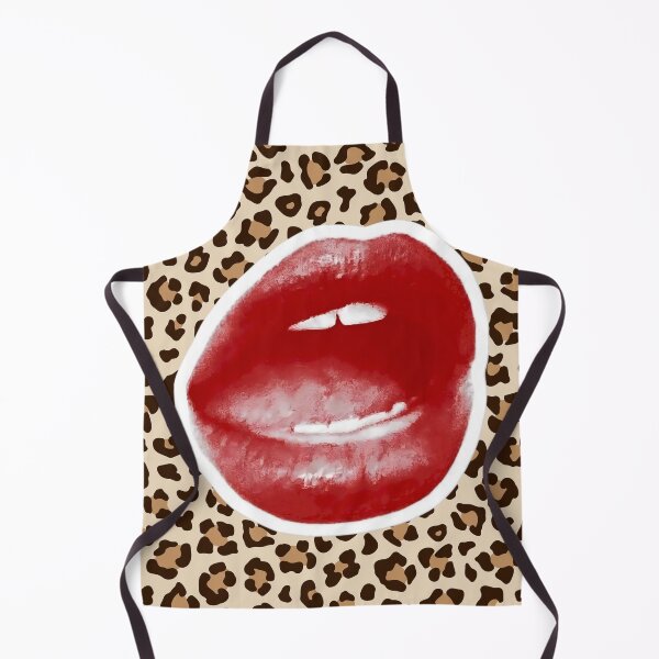Item preview, Red Lips Leopard Print Pattern designed and sold by jianina-alondra.