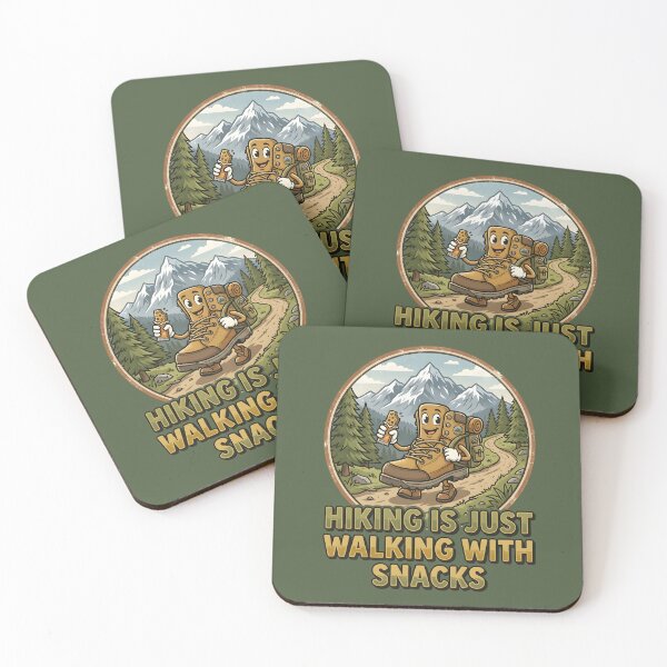 Item preview, Hiking Is Just Walking With Snacks designed and sold by hutofdesigns.