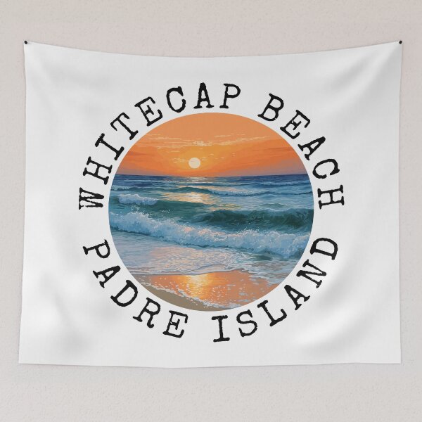Item preview, Whitecap Beach - Padre Island (with Black Lettering) designed and sold by VelvetRoom.