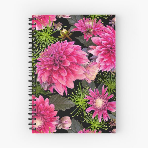 Item preview, Dahlias and Papyrus on Black designed and sold by Art in My Loft.