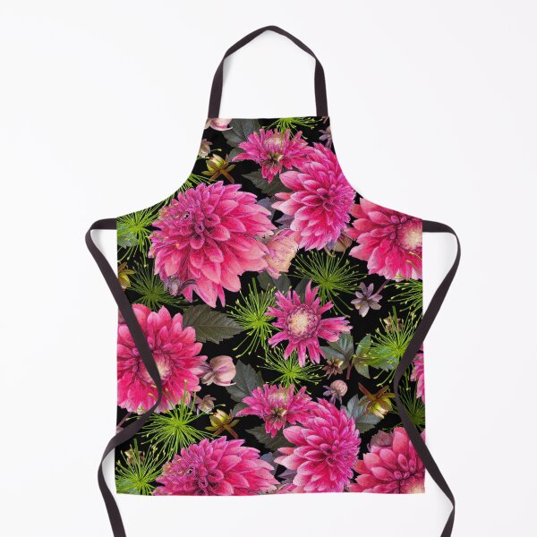 Item preview, Dahlias and Papyrus on Black designed and sold by Art in My Loft.