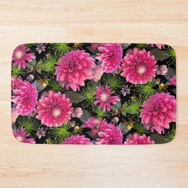 Item preview, Dahlias and Papyrus on Black designed and sold by Art in My Loft.