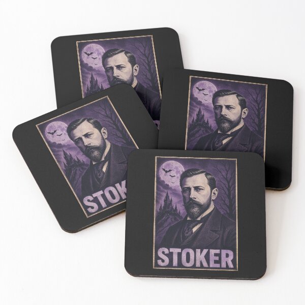 Item preview, Stoker Hope Poster - Dark Purple Gothic Bram Stoker Portrait, Dracula Author Art designed and sold by ValentinaHramov.