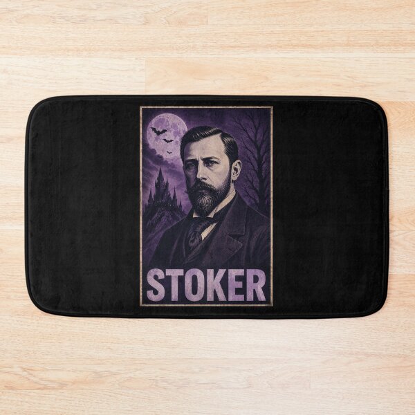Item preview, Stoker Hope Poster - Dark Purple Gothic Bram Stoker Portrait, Dracula Author Art designed and sold by ValentinaHramov.