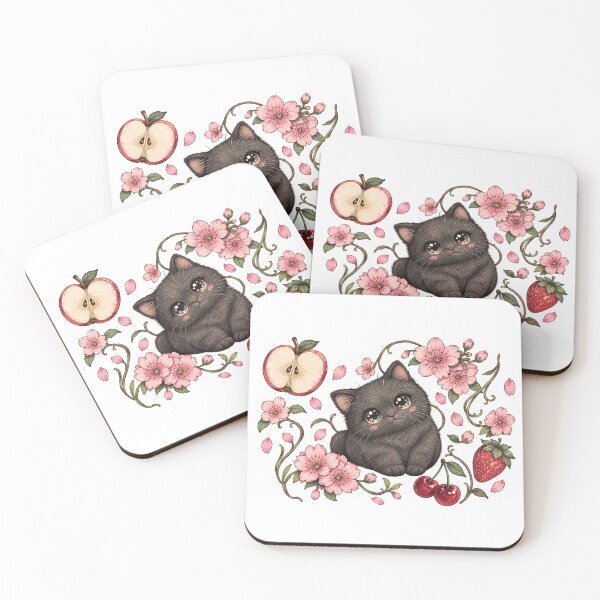 Item preview, Cute Cat with Floral Y2K Gothic Grunge Graphic designed and sold by VGAfanatic.