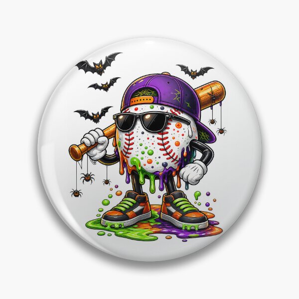 Item preview, Halloween Drip Baseball Lifestyle Mascot Funny Boys Kids Tee designed and sold by Trippy-Toad.