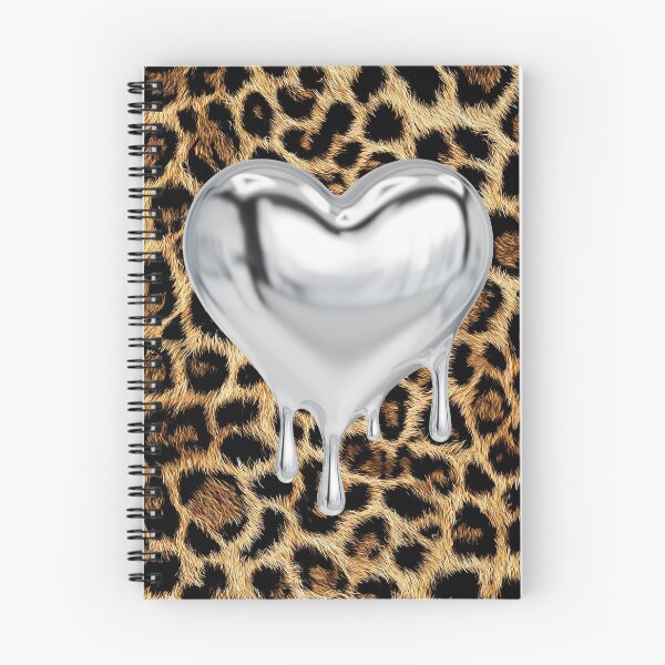 Item preview, Chrome Melting Heart Leopard Print designed and sold by jianina-alondra.