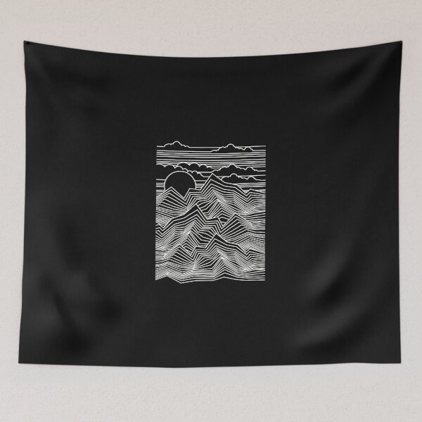 Item preview, Minimalist Mountain Range Line Art Sun Clouds designed and sold by ruddenlrpruit.