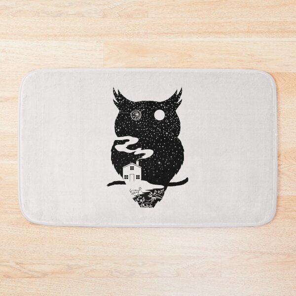 Item preview, Owl Night Sky House Silhouette Artwork designed and sold by YarningsandYear.