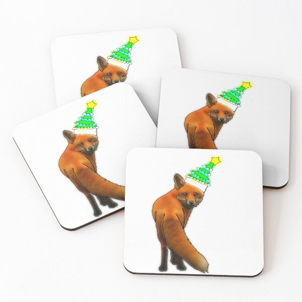 Item preview, Hazel the Fox in a tree hat - animalzinhats  designed and sold by Ashley’sAnimalz.