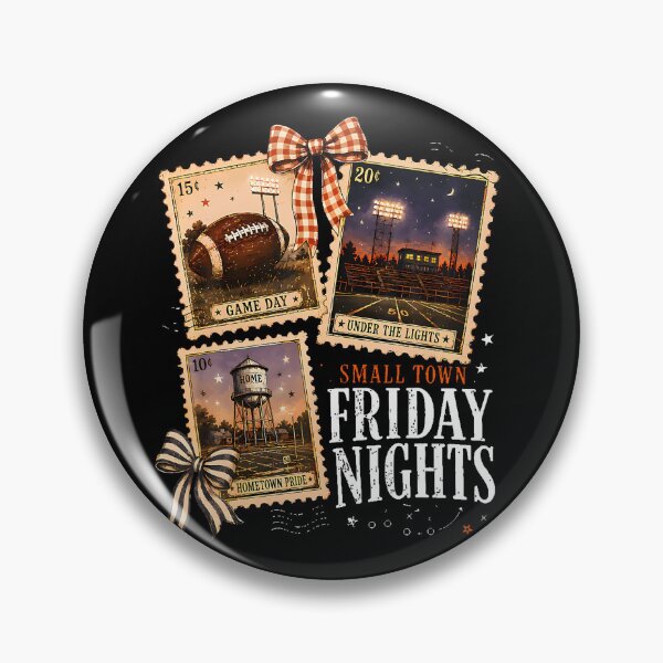 Item preview, Small Town Friday Nights Trendy Fall Football Game Day Stamp designed and sold by Trippy-Toad.