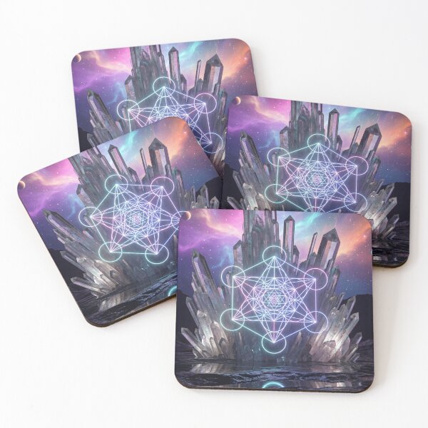 Item preview, Glowing Metatron's Cube Cosmic Crystal Landscape | Monkeybusiness designed and sold by monkeybusiness.pt.