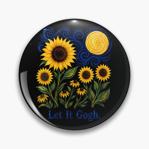 Item preview, Women'S Let It Gogh Funny Artist Van Gogh Sunflowers Starry Night V-Neck designed and sold by Trippy-Toad.