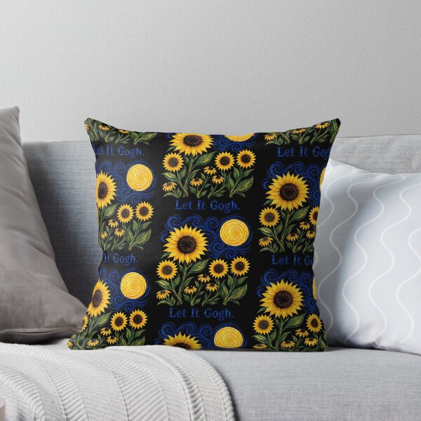 Item preview, Women'S Let It Gogh Funny Artist Van Gogh Sunflowers Starry Night V-Neck designed and sold by Trippy-Toad.