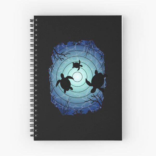 Item preview, Sea Turtle Silhouette Trio Underwater Graphic designed and sold by YarningsandYear.