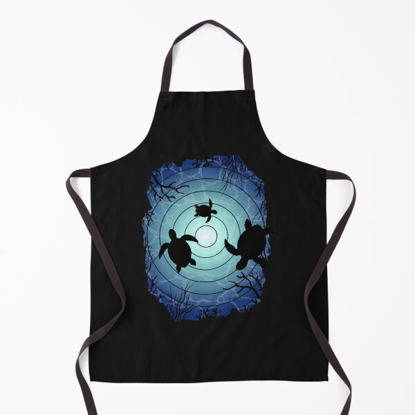 Item preview, Sea Turtle Silhouette Trio Underwater Graphic designed and sold by YarningsandYear.